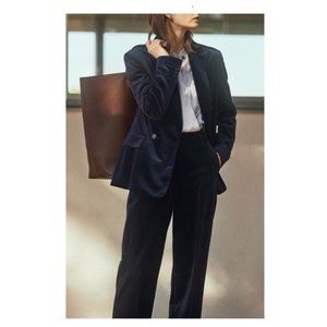 VINCE Cropped Velvet Wide Leg Pants